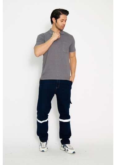 Orange Safety Koyu Gri Kısa Kol Polo Yaka T-shirt