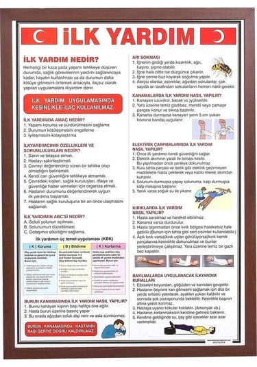 İlk Yardım Levhası Mdf Çerçeve
