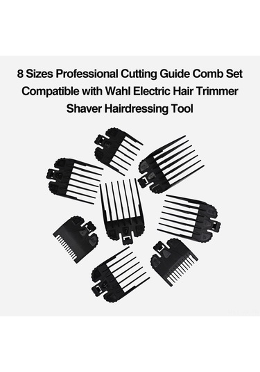 Vkemall Wahl Saç Kesme Makinesi İçin 8 Parça Limit Tarak Seti - Çok Renkli Pp Ve Abs Malzeme