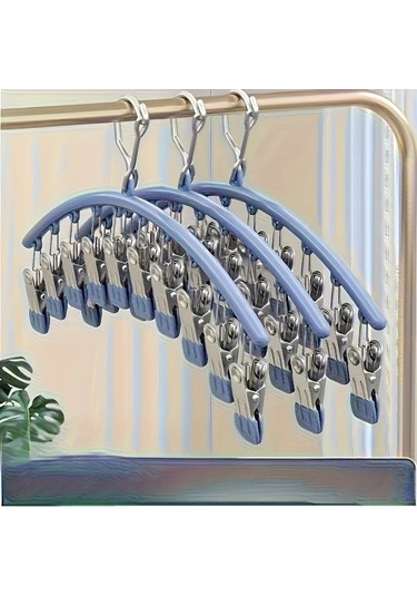 Fochsia 4 Renk Seçenekli Yeşil 10 Askılı Dayanıklı Pantolon Askısı, Etek Ve İç Çamaşırı İçin Yeşil