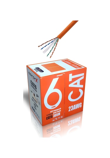 Cat6 Kablo 25 Metre Turuncu Jaksız