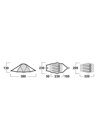 Husky Fighter 3+1 Kisilik 4 Pole Extreme Çadır Kırmızı