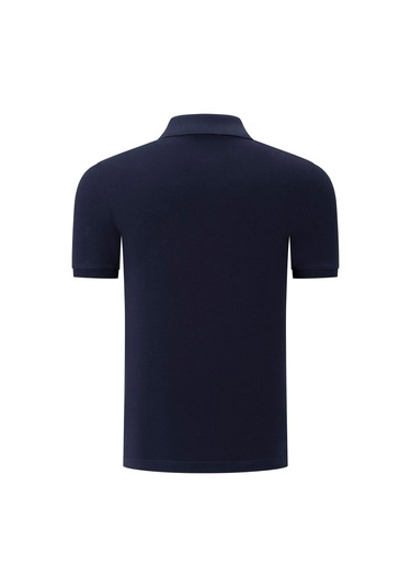 T8561 Dewberry Erkek Tshırt-düz Lacivert Düz Lacivert