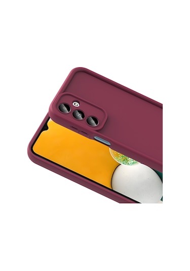 Toyigoo Galaxy Uyumlu A16 Kılıf Kamera Korumalı Ananas Kapak - Mürdüm Mürdüm