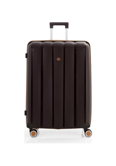 Mçs Bavul Büyük Ve Kabin 2li Set Silikon Valiz V305 Kahve/şamp Kahverengi
