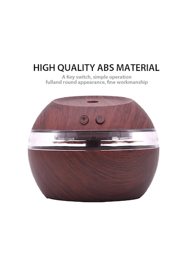 Teltree 300ml Usb Ultrasonik Nemlendirici, Derin Ahşap Desenli, Sessiz Mod, 4 Renkli Işık, Otomatik Kapanma, Ev Ofis Kullanıma Uygun