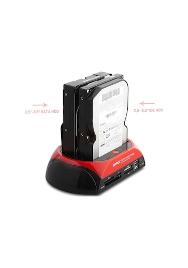 Everest Hdc-385 Harici Usb 2.0 2.5- 3.5 Ide+Sata Hdd + Kart Okuyu