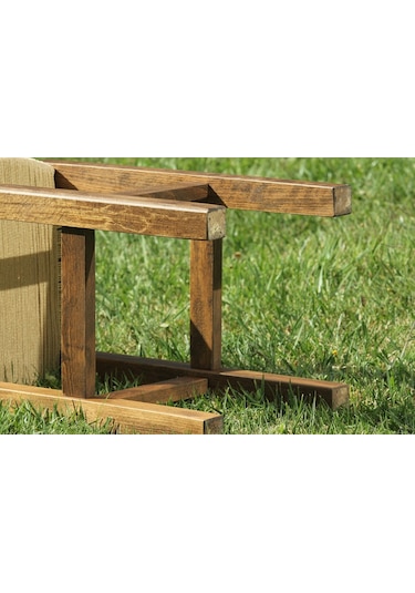 Ceviz Rengi Ahşap Hasır Örgülü Büyük Boy Tabure 2 Adet