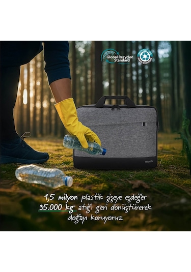 Mack Mce-1112 14.1 Unıcıty Eco Notebook Çantası Gri Siyah