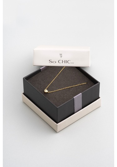 Little Love 18 Ayar Sarı Altın Kaplama 42 Cm Gümüş Kolye Sarı