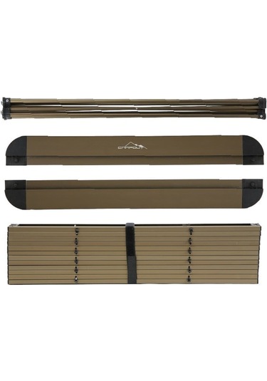 Yekoutdoor Katlanabilir Büyük Alüminyum Kamp Masası Ve 4 Kişilik Konforlu Kamp Sandalyesi Seti Siyah