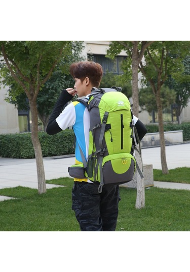 Vanaheımr-50l Yürüyüş Sırt Çantası Su Geçirmez Kamp Sırt Çantası,yeşil Yeşil