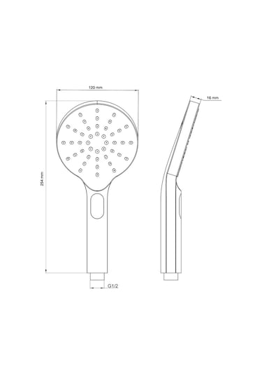 Fause El Duş Başlığı 3 Fonksiyonlu Oval Siyah Ke121-b Siyah