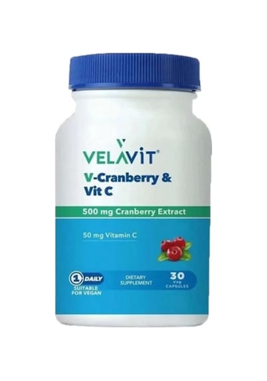 Velavit V Cranberry&Vit C 30 Kapsül