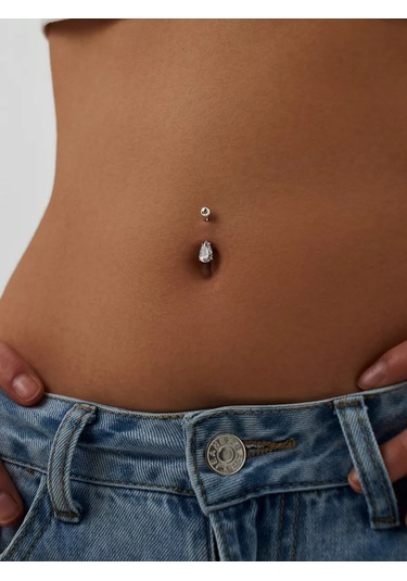 Marıola 925 Gümüş Göbek Piercingі 165876059 Gri