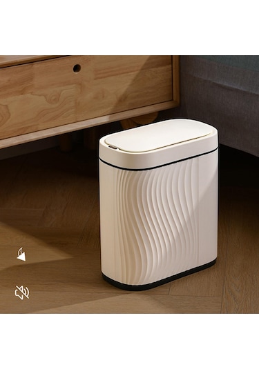 Suntek Magideal Ev Ofis Tuvalet Için Akıllı Çöp Kutusu Bej