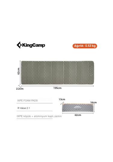 Kingcamp Ultralight Ixpe Yalıtımlı Z Mat R Değeri 2,1 Green Yeşil