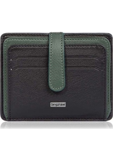Cengiz Pakel Hakiki Deri Kartlık 2453-Siyah-Yeşil (432621380)-2453-Siyah-Yeşil
