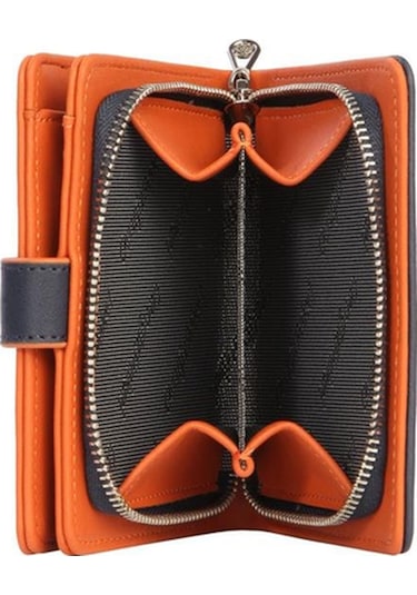 Cengiz Pakel Kadın Mini Boy Çıt Çıt Detaylı Cüzdan 65315 - Siyah/kırmızı 65315-lacivert/kiremit Çok Renkli