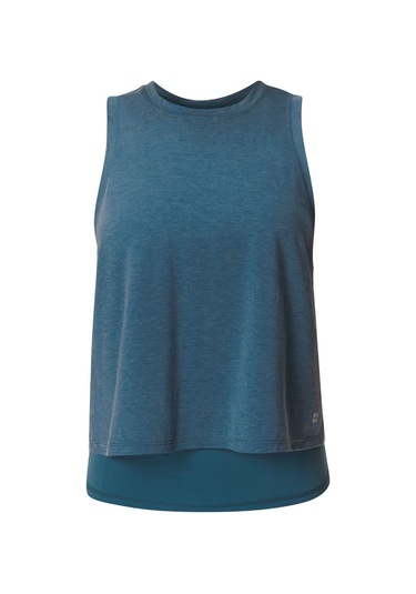 Sweaty Betty Sweaty Betty Soft Flow Double Up Bra Tank Kadın Mavi Fitness Bra 5133 Mavi