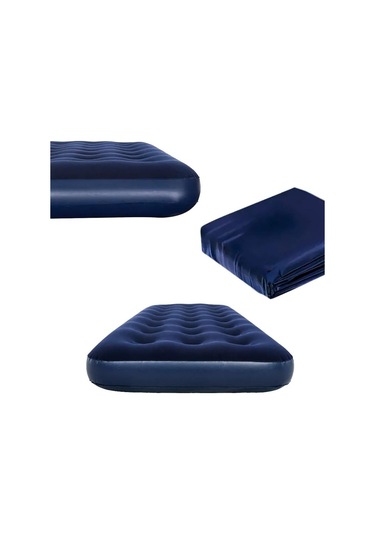 Madfox Tritech Luftbett Single Tek Kişilik Şişme Yatak Lacivert