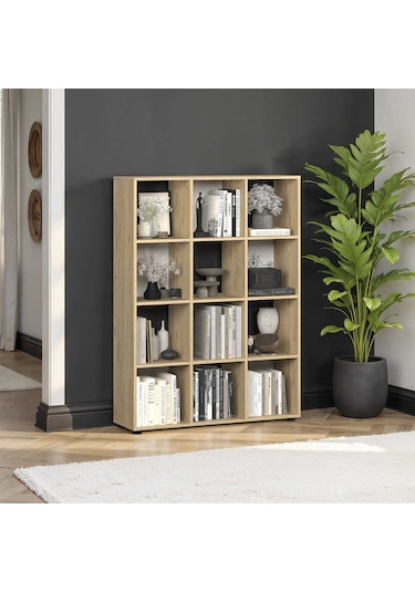 Cubic Kitaplık Florida Meşe 104x140,5x30 Cm Kahverengi