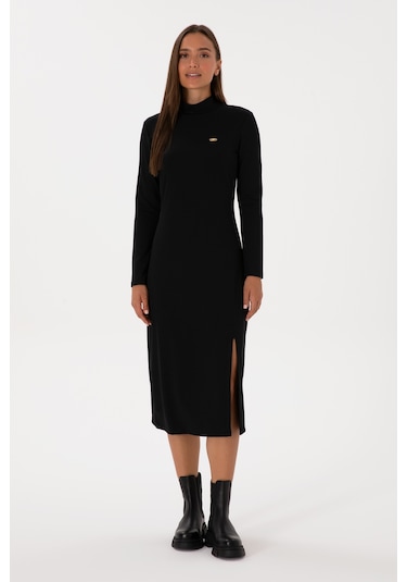 U.s. Polo Assn. Kadın Siyah Elbise Örme 50313549-vr046 Siyah