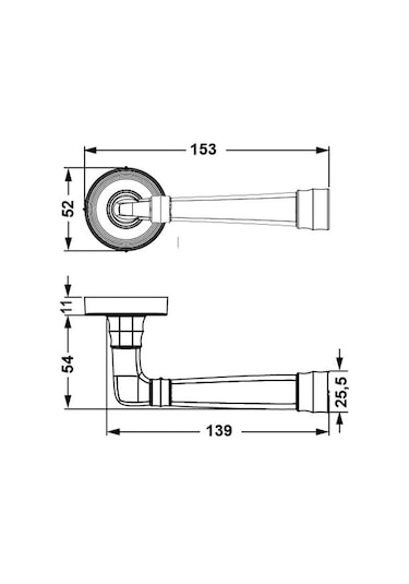Hafele Kapı Kolu Seti Gain Wc Antik Bronz