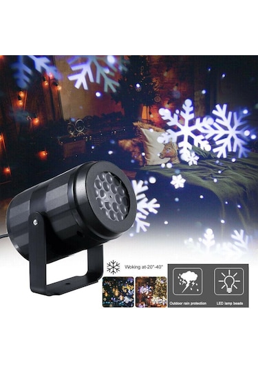 Kar Tanesi Led Noel Projektör Işıkları Dönen Peyzaj Lambası Dekorasyon Spot Noel Tatili Düğün Parti Süslemeleri İçin Au Plug Diğer