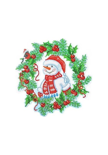 Fortunelane Noel Ayıracı El Yapımı Pırlanta Boyama Gölgesi 23x23cm - Dz646 Pırlanta Takımıyla Renkli Dekorasyon Çok Renkli