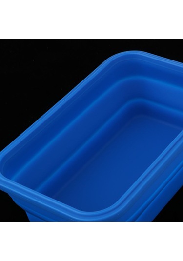 Homyl Katlanır Silikon Öğle Yemeği Kutusu Kase Bento 350ml-mavi 350ml Mavi Çok Renkli
