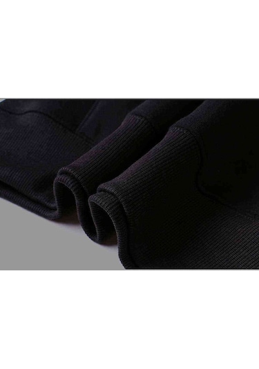 Benjamin Baskılı Siyah Kadın Kapşonlu Sweatshirt