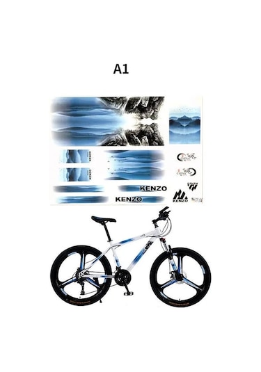 A1-bisiklet İskeleti Etiket Mtb Ön Çatal Arka Çatal Çıkartmaları Bisiklet Koruyucu Renkli Film Bisiklet Aksesuarları Dekoratif Çok Renkli