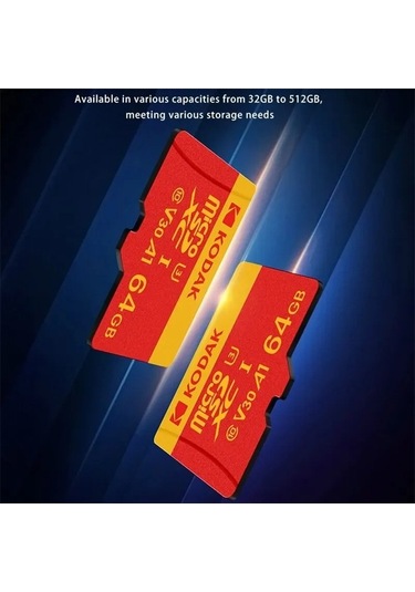 Novahub Kodak Micro Sd Kart 128gb U3 64gb 256gb Akıllı Telefon Kamera Tablet Robot Uav
