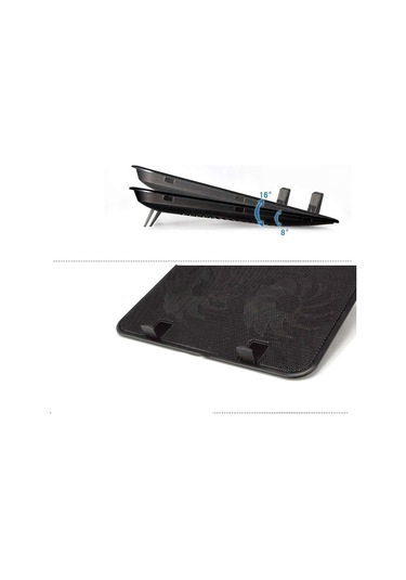 15.6-17 İnç Dizüstü Bilgisayar Soğutucu Soğutma Pedi - İnce Powered 2fans