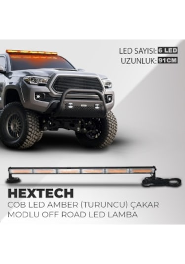 Hextech 60w Turuncu 91cm 17 Farklı Yanış Modlu 6 Cob Led Off Road