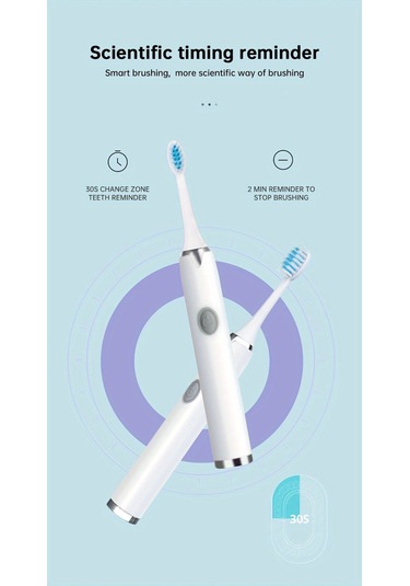 Eastmeeetwest--kişisel Ağız Beyazlatma Diş Elektrikli Diş Fırçası Seti, Bir Bataryalı Seyahat Elektrikli Diş Fırçası, Taşınabilir Diş Fırçası, 3 Fırça Kafa Dahil, Piller Hariç. Pembe