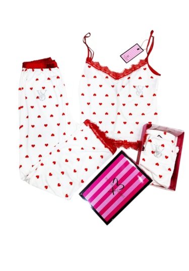 Victoria's Secret Bayan Pijama Takımı Beyaz