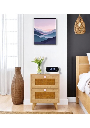 Floradesign Bali Bohem Jüt 2 Çekmeceli Komodin Meşe