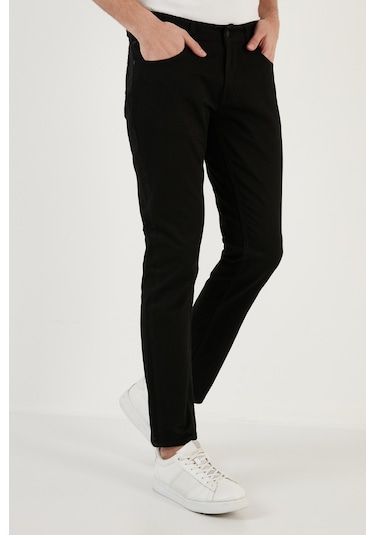 Buratti Pamuklu Normal Bel Regular Fit Boru Paça Jeans Erkek Kot Pantolon 2210J57Parma Siyah