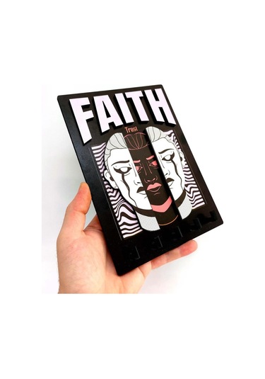 Cajuart Urban Sokak Stili Tasarım Faith İnanç Duvar Askısı Anahtarlık Dekor