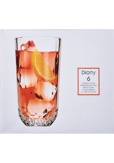 Paşabahçe 52770 Diony Meşrubat Bardağı 345 CC 6'lı