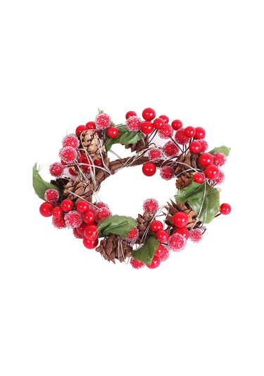 Geeksen Ip44 Su Geçirmez Kıvrılabilir Bakır Tel Noel Gül Ahşap Meşe Led Işık Zinciri Pil Dahil Değil Kırmızı