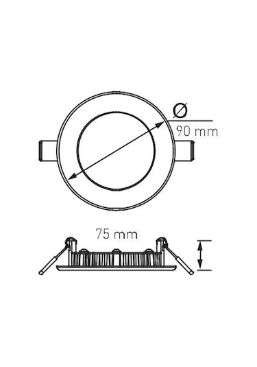 Sıva Altı Yuvarlak Led Panel 12w
