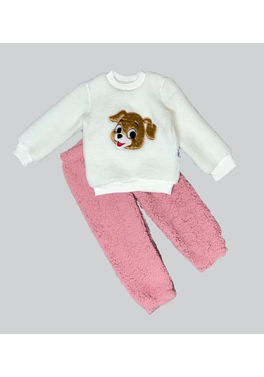 1-2-3 Yaş Mutlu Köpekcik Nakışlı Kuzu Kumaş Sweat Patili Pantolon Uzun Kollu Kız Erkek 2 Li Takımı G Gül Kurusu 1-2-3 Yaş Mutlu Köpekcik Nakışlı Kuzu Kumaş Sweat Patili Pantolon Uzun Kollu Kız Erkek 2 Li Takımı G Gül Kurusu