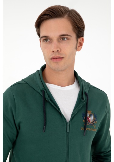U.s. Polo Assn. Erkek Koyu Yeşil Sweatshirt 50293649-vr079 Koyu Yeşil
