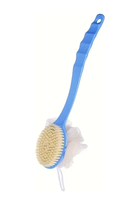 Hightower Mavi Japon Banyo Fırçası Ve Sırt Masaj Aleti - Uzun Saplı 2si1 Arada Vücut Fırçası