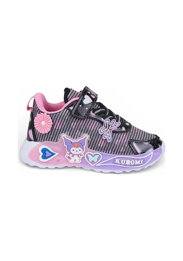 Kuromi 726 Kız Çocuk Işıklı Rahat Sneaker Siyah/pembe