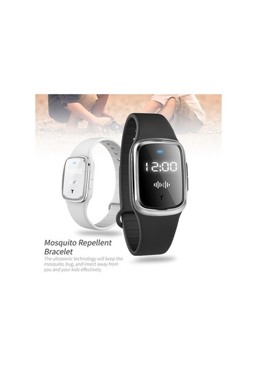 Moly Çocuk Yetişkin Siyah Ultrasonik Uyku Güvenliği Bileklik, Etkili Musluk Kovucu