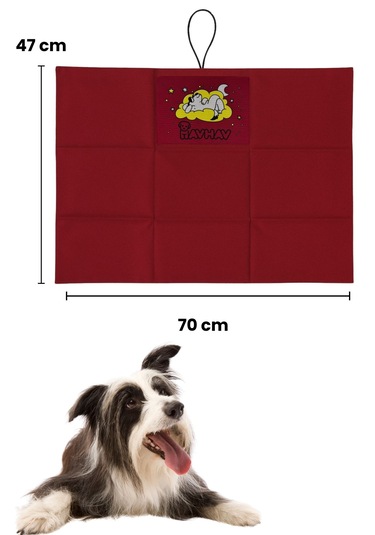 Havhav Küçük ve Orta Irk İçin Köpek Minderi Bordo 47 x 70 CM